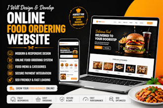 develop a professional online food ordering website