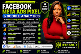 do facebook meta ads pixel, google tracking analytics for wix, squarespace web