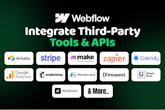 integrate third party tools and apis into your webflow site