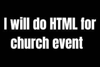 do HTML for church events