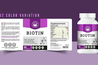 design premium product label and packaging for supplement, pet food and cosmetic