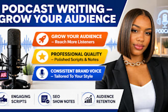 engaging podcast scripts and SEO show notes that attract listeners