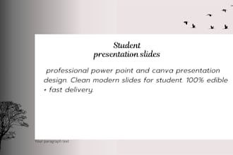 design simple student presentation in powerpoint and canva
