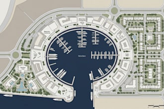 design marina, harbor, and waterfront master plan maps