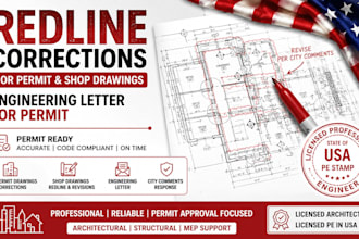 do redline corrections for permit shop drawings engineering letter for permit