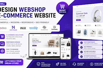 design webshop ecommerce odoo hostinger wix weebly squarespace website godadday