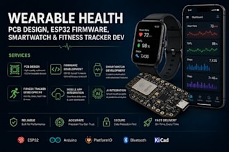 do wearable health pcb design esp32 firmware smartwatch fitness tracker dev ai