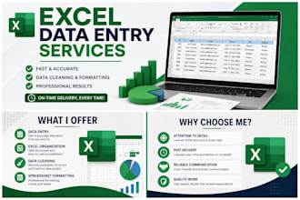 do excel data entry, cleaning and spreadsheet work