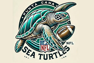 create awesome style sea turtle mascot e sport logo in very short time