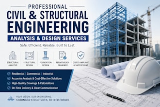 assist with civil and structural engineering calculations, reports, and drawings