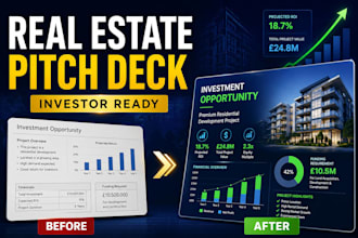 create real estate investment pitch deck presentation for investors funding
