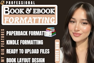 book formatting, kindle formatting, paperback formatting, ebook formatting