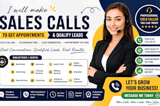 do 100 cold calls for your business with usa and uk caller id