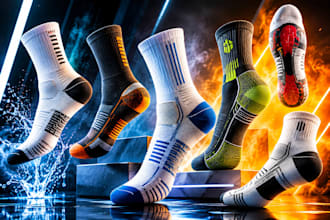 realistic 3d socks mockup 3d textile render socks render and cgi visuals apparel