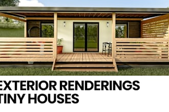 create a tiny house 3d model from your plans or sketch