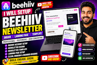 setup beehiiv newsletter design beehiiv landing page beehiiv newsletter template