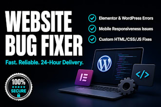 fix your wordpress bugs and elementor errors today