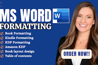 design type format microscoft word document, ms word formatting copy editing