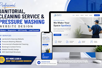 design janitorial website, kaola website, cleaning service, pressure washing