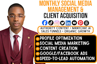 be your monthly social media manager and lead generation expert