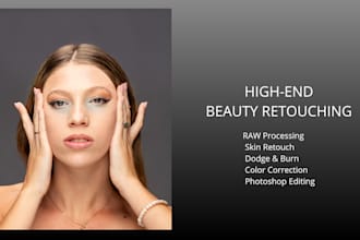 professionally retouch and beauty fashion photos