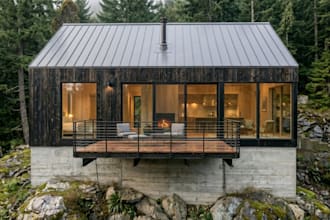 remodel 3d cabin exterior, interior rendering, barn house, tiny home,walkthrough