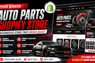 design a modern auto parts website auto part shopify store automotive store