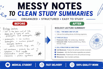 turn messy notes into clear study summaries