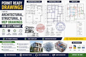 do permit ready architectural structural and mep drawings for city permit
