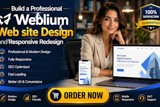 build a professional weblium website design and responsive redesign