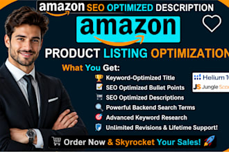 write amazon listing SEO title bullet points and description