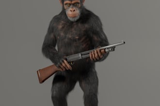 create realistic 3d animal models and professional 3d animal animations