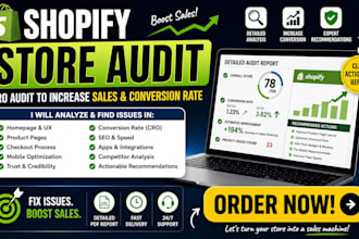 do a professional shopify store audit to increase sales and conversion ranking