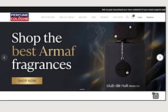 design a luxury perfume shopify store