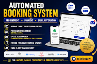 set up CRM booking and ai email flows for businesses on squarespace, vagaro