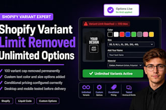 fix shopify product variant limit and setup custom variant options