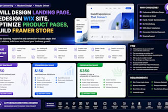 design landing page redesign wix website product optimization build framer store