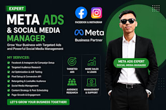 be your meta ads expert for facebook and instagram ads campaign