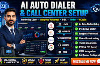 setup ai auto dialer system, voip call center, ai predictive dialer system, pbx