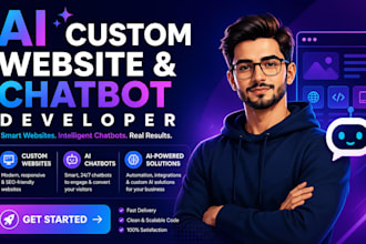 build ai custom website, ai chatbot for squarespace, wordpress, wix, framer web