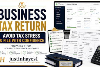 prepare business tax return from quickbooks bookkeeping