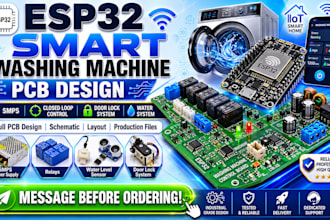 esp32 based front load washing machine pcb design smps closed loop control water