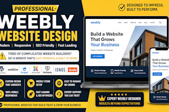 design or redesign a professional weebly website and shopify store development