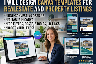 design canva templates for realtors and property listing