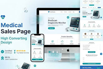 design a high converting single product medical sales page