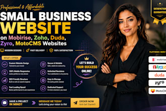 small business website on mobirise, zoho, duda, website, zyro, motocms website