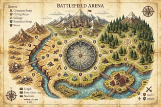 draw  fantasy map, site plan, plat map, site map, neighborhood and  fantasy map