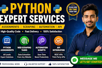 do python assignment, web scraping tasks, automation scripts, api integration