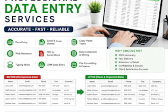 do your market research and data entry