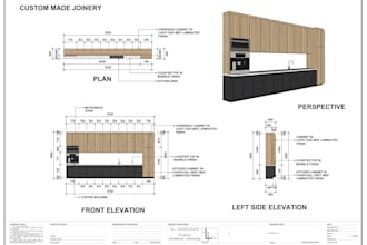 create furniture cad drawings, joinery details, shop drawings and cutlist